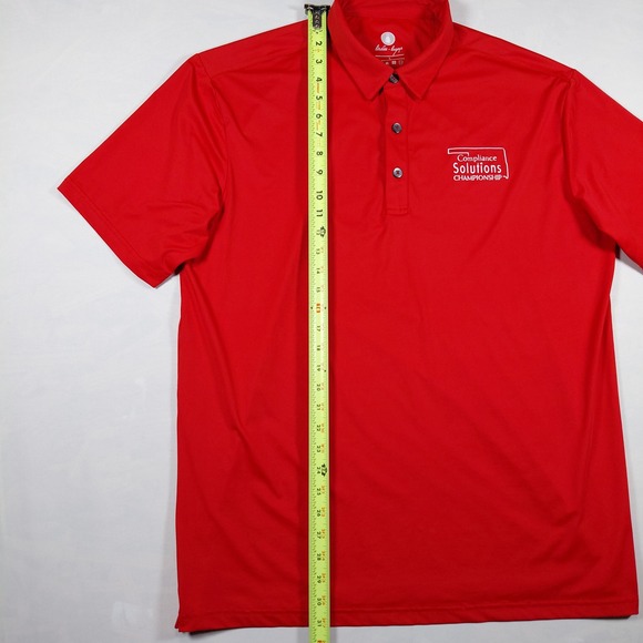 Birdies & Bogeys Mens Red Compliance Solutions Championship Golf Polo Shirt L - Picture 8 of 11